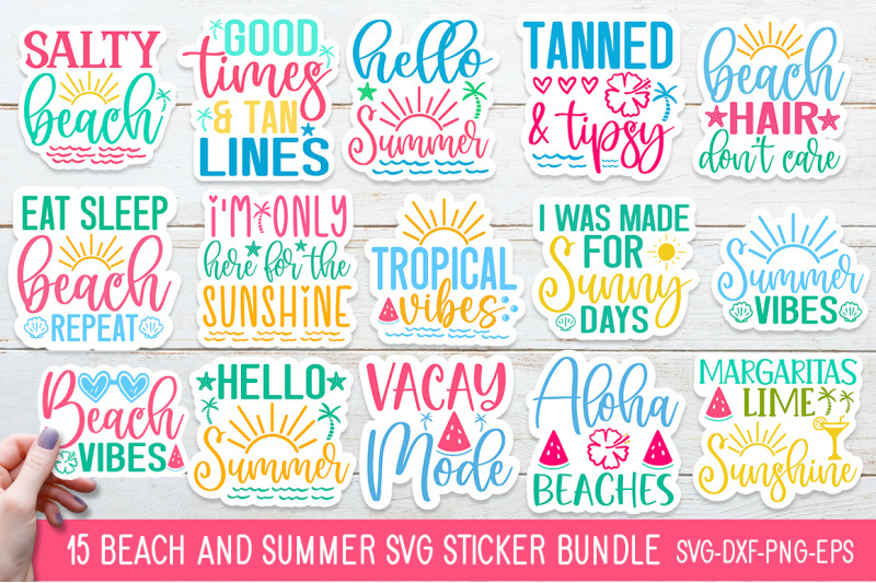 beach-and-summer-png-sticker-bundle