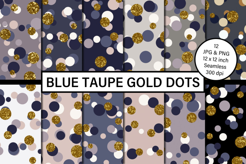 blue-taupe-gold-dots