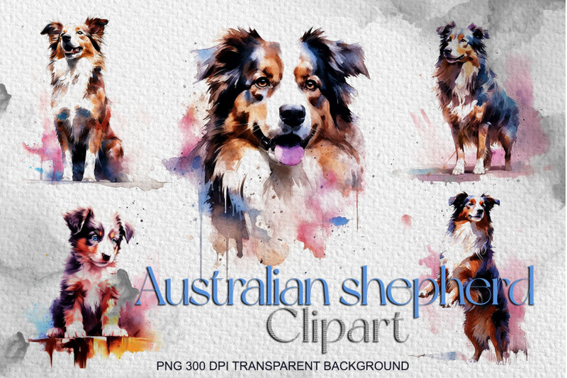 watercolor-australian-shepherd-clipart