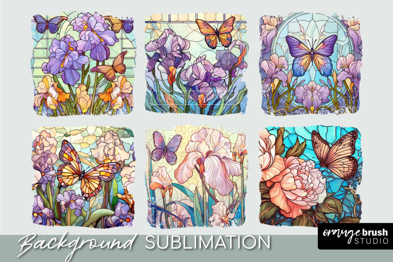 stained-glass-flowers-and-butterfly-sublimation-background