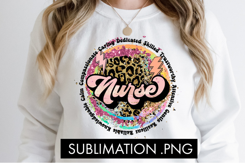 nurse-leopard-splash-glitter-png-sublimation