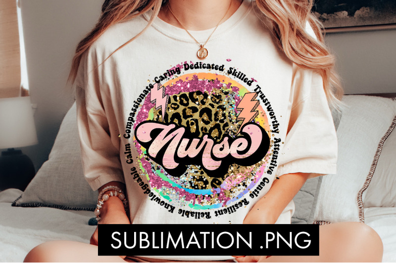 nurse-leopard-splash-glitter-png-sublimation