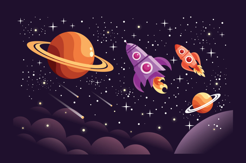 space-objects-illustration-set