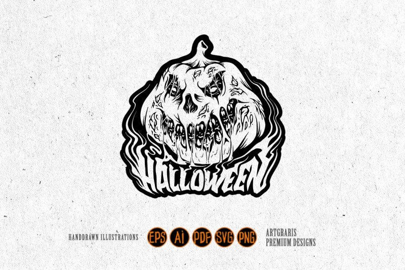 scary-dripping-pumpkins-lettering-halloween-word-logo-illustrations-si