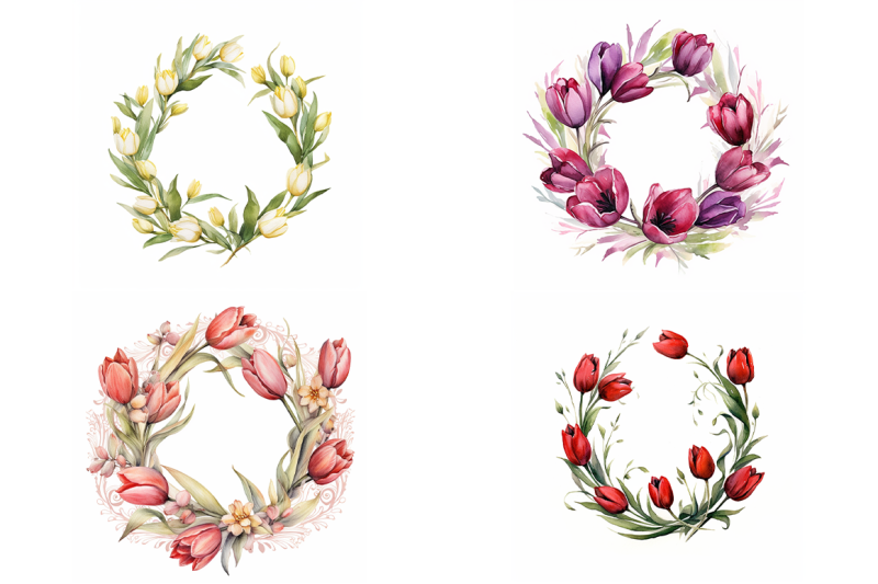 tulip-wreaths