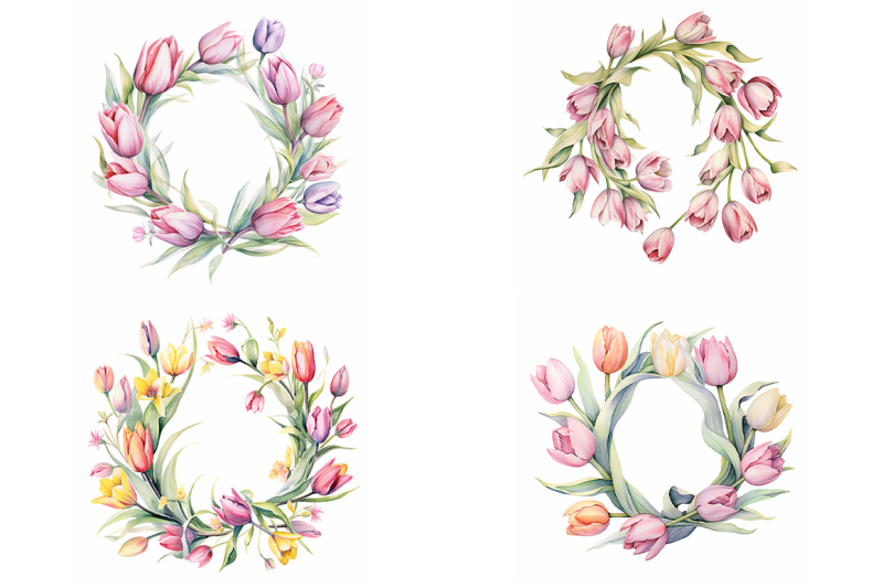 tulip-wreaths