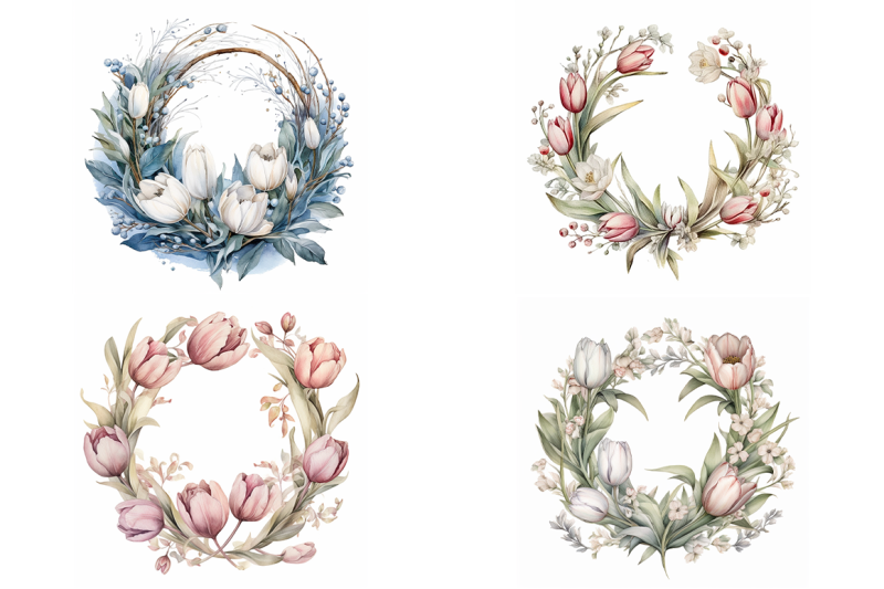 tulip-wreaths