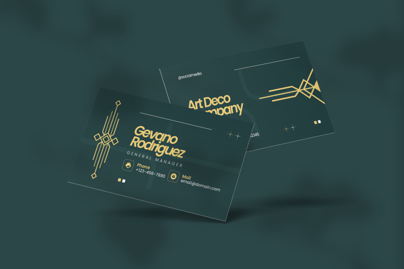 green-artdeco-business-card