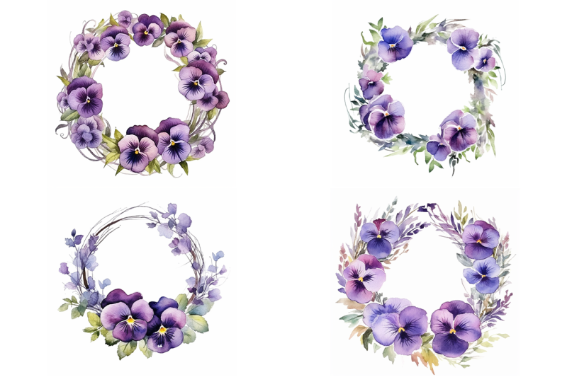 pansy-wreaths