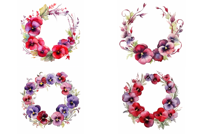 pansy-wreaths