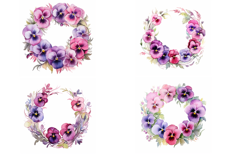 pansy-wreaths