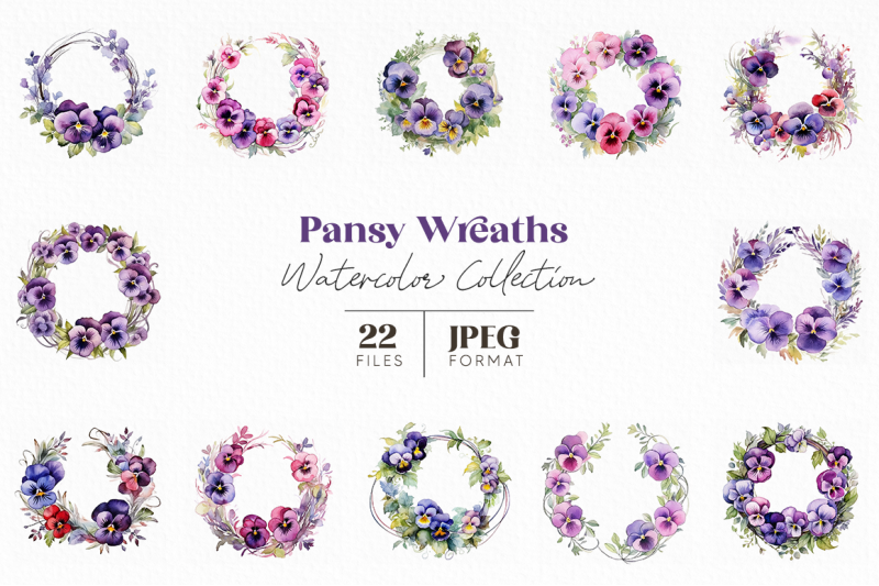 pansy-wreaths