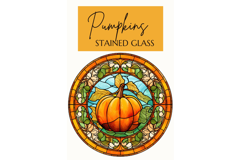 fall-pumpkins-stained-glass-clipart