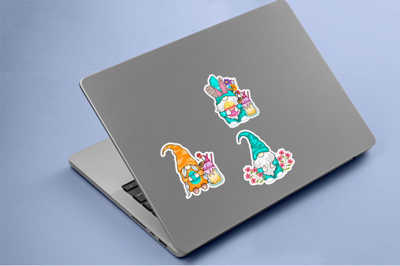 spring-gnome-stickers-png-bundle