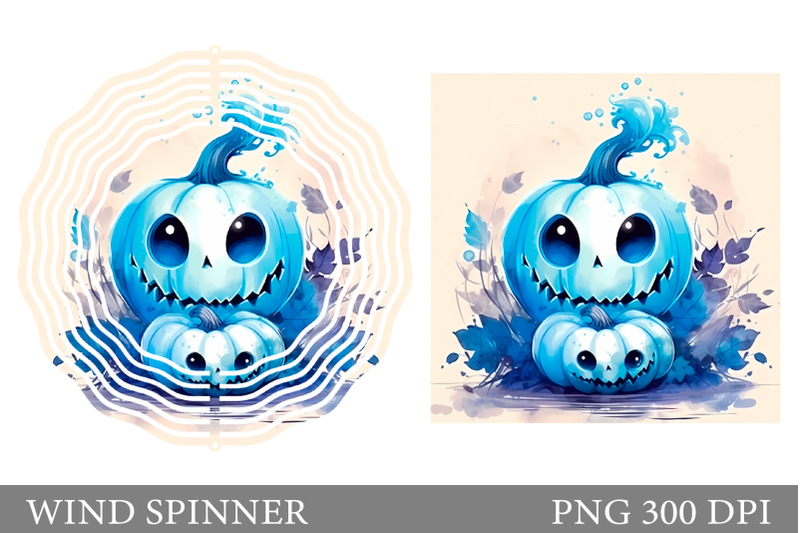 halloween-wind-spinner-blue-pumpkin-wind-spinner-design