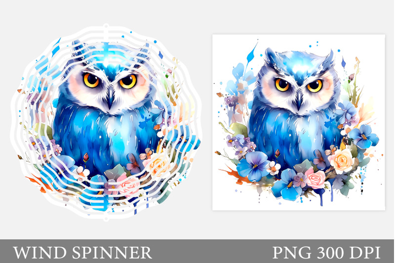 blue-owl-wind-spinner-owl-and-flowers-wind-spinner-design