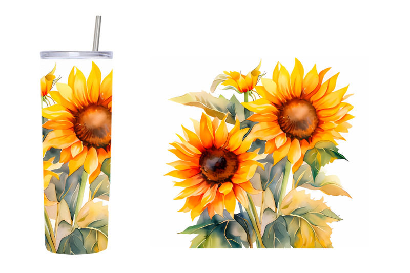 sunflower-tumbler-sublimation-sunflower-tumbler-design
