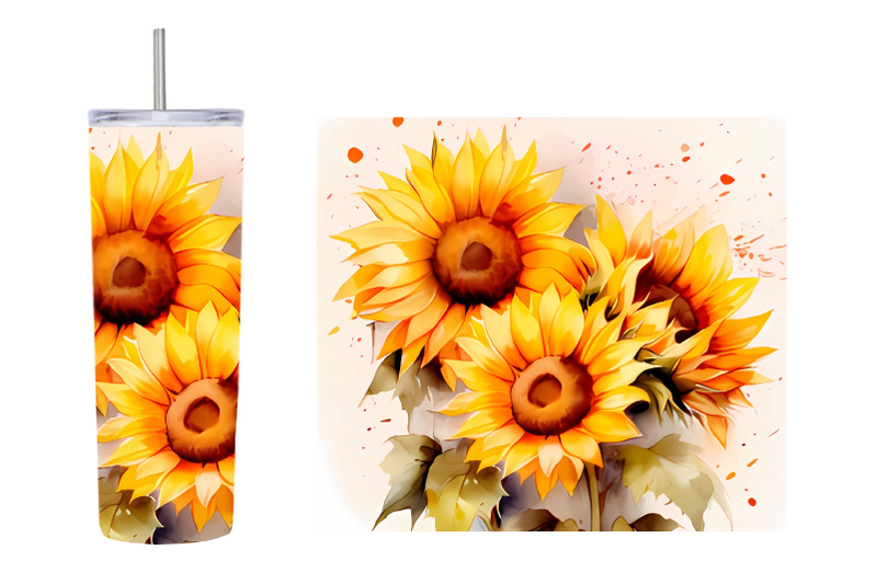sunflower-tumbler-sublimation-sunflower-tumbler-design