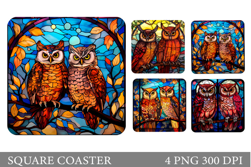 stained-glass-owls-square-coaster-owls-sublimation