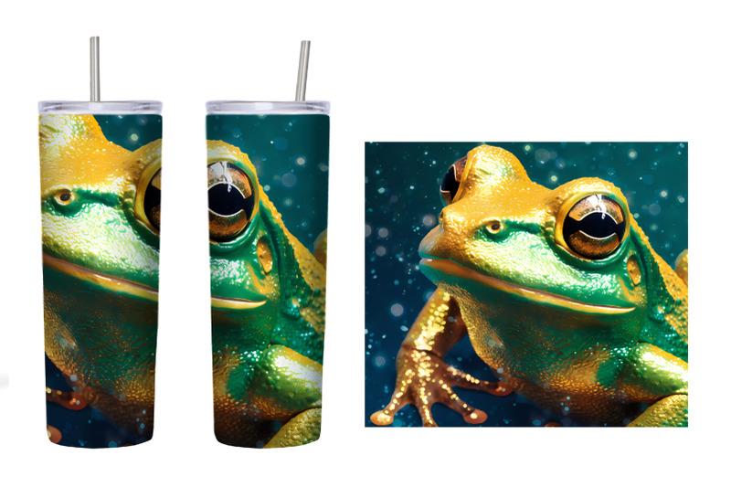 frog-glitter-tumbler-design-frog-tumbler-sublimation