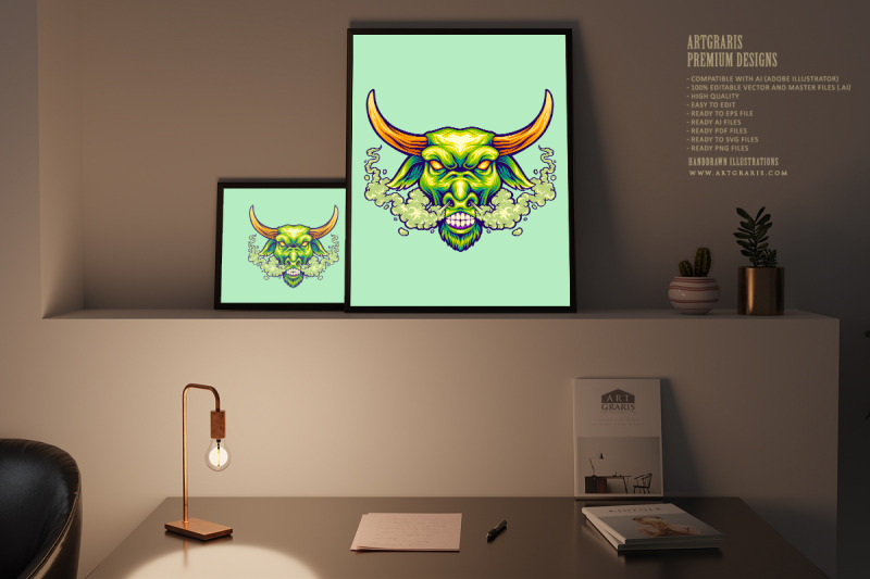 aggressive-bull-head-with-fierce-eyes-powerful-illustrations