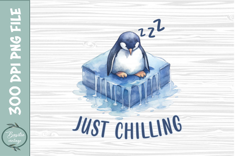 just-chilling-lazy-penguin