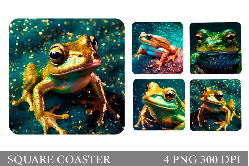 frog-glitter-square-coaster-frog-square-coaster-sublimation