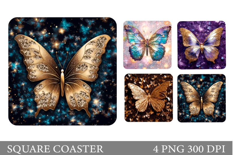 butterfly-glitter-square-coaster-butterfly-square-coaster