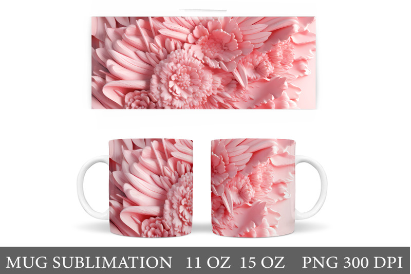 3d-flowers-mug-wrap-design-3d-flowers-pink-mug-sublimation