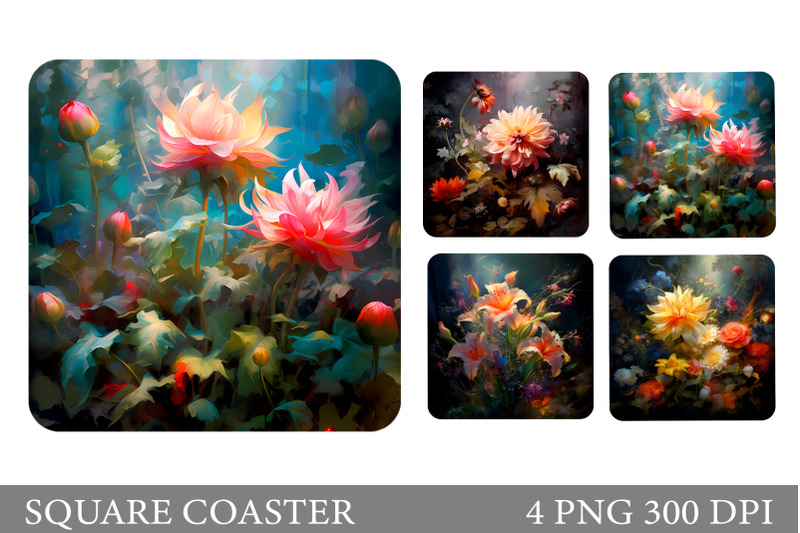 3d-flowers-square-coaster-3d-flowers-coaster-sublimation