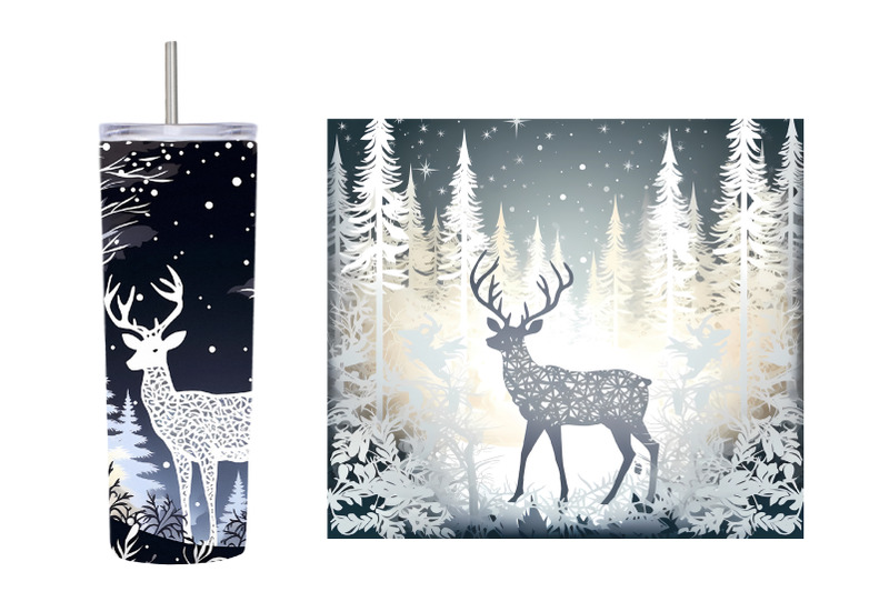 reindeer-tumbler-design-winter-tumbler-sublimation