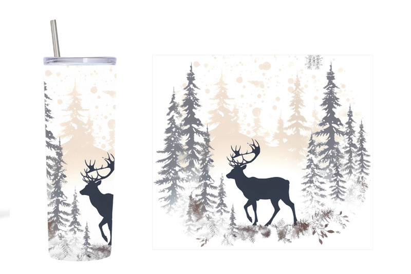 reindeer-tumbler-design-winter-tumbler-sublimation