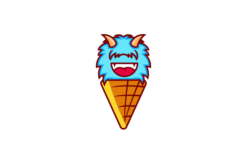 yeti-ice-cream-logo-vector-design-template