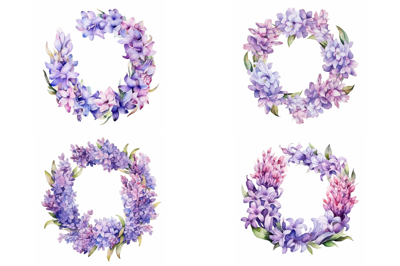 hyacinth-wreaths-watercolor-collection