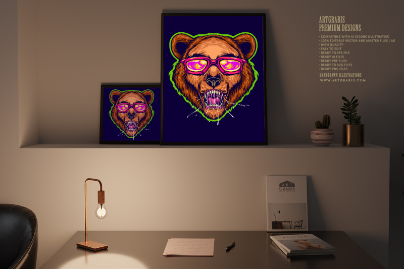 edgy-bear-head-wearing-stylish-sunglasses-illustration