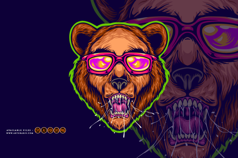 edgy-bear-head-wearing-stylish-sunglasses-illustration