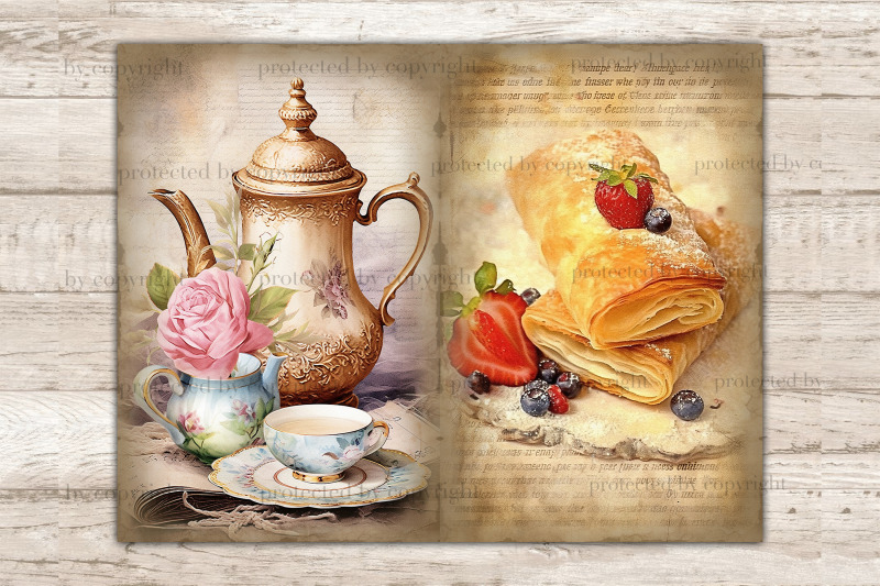 tea-junk-journal-kit-vintage-digital-collage-sheet