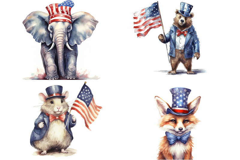 4th-of-july-animals