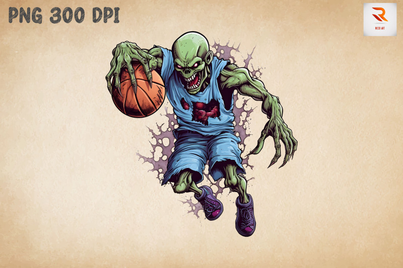 zombie-loves-basketball-clipart-bundle