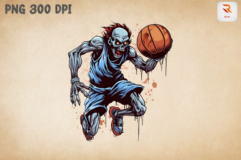 zombie-loves-basketball-clipart-bundle