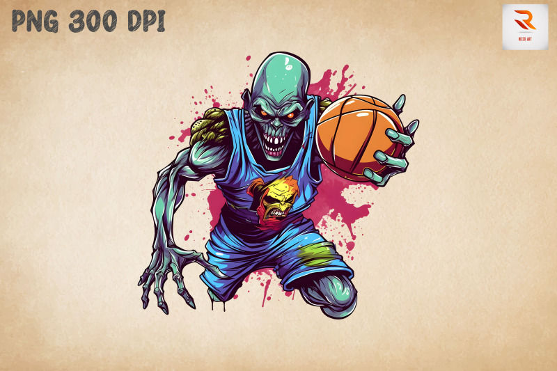 zombie-loves-basketball-clipart-bundle