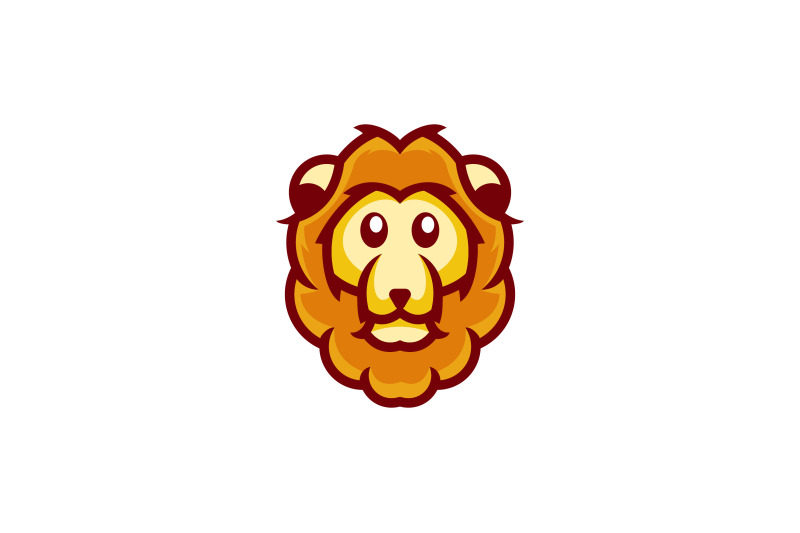 cartoon-lion-face-logo-vector-design-template