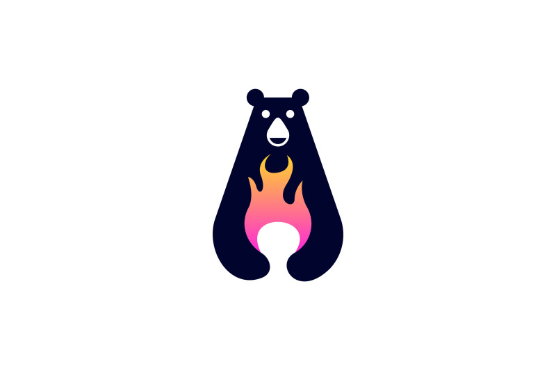 fire-bear-logo-vector-design-template