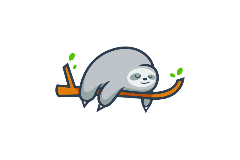 lazy-sleeping-sloth-vector-design-template