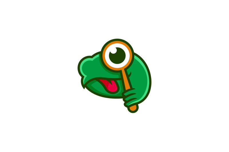 searching-frog-logo-vector-design-template