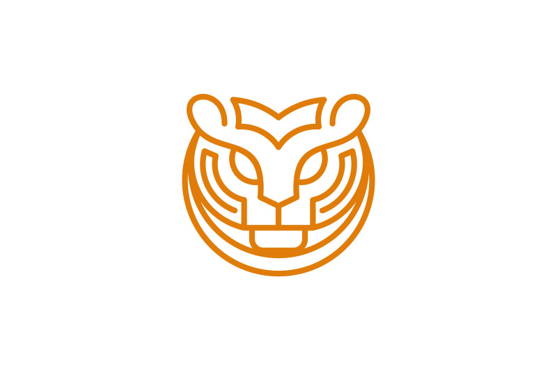 tiger-lineart-logo-vector-design-template