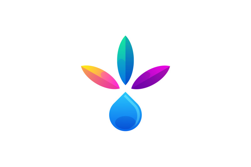 water-drop-and-leaf-logo-vector-design-template