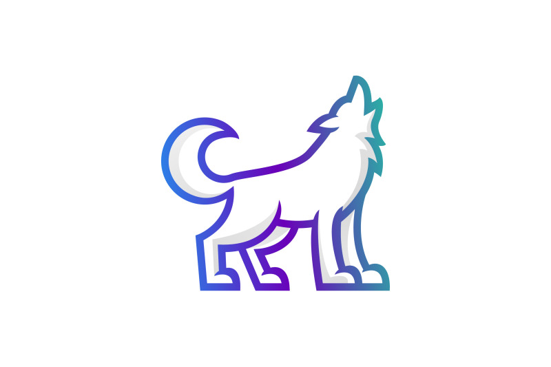 wolf-line-art-logo-vector-design-template