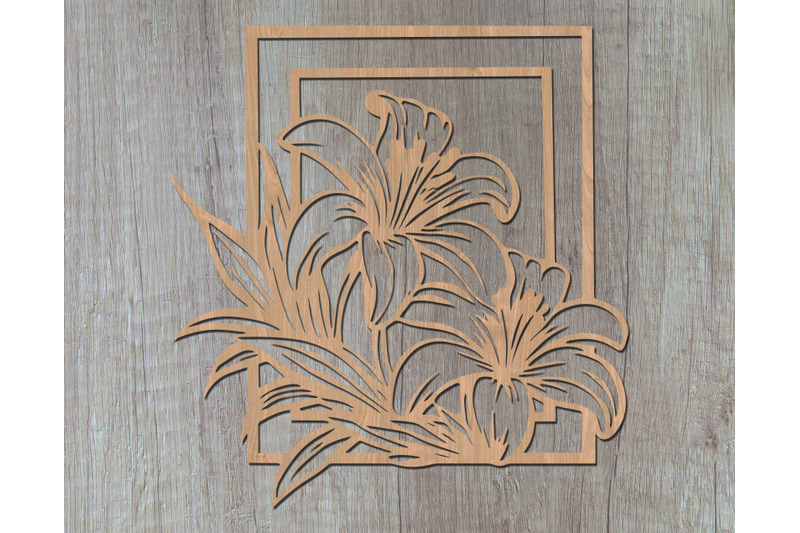 lily-flowers-laser-svg-cut-file-lily-glowforge-file-lily-flowers-dxf