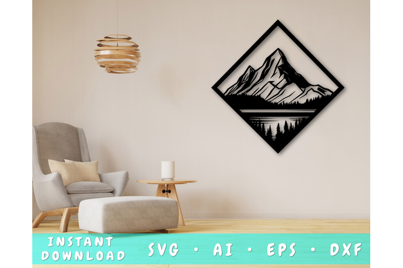 mountains-laser-svg-cut-file-mountains-glowforge-file-mountains-dxf